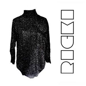 RICKI Black & Silver Thread Sweater